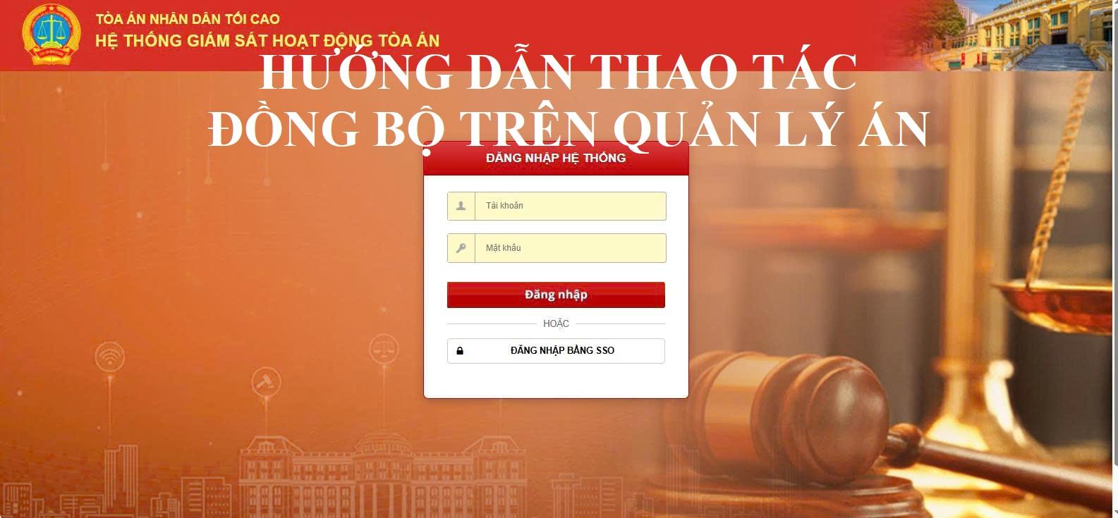 HƯỚNG DẪN THAO TÁC ĐỒNG BỘ TRÊN QUẢN LÝ ÁN
